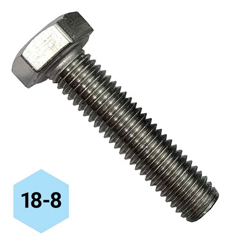 14 20 X 2 Stainless Steel Hex Head Tap Bolt 18 8 Kl Jack