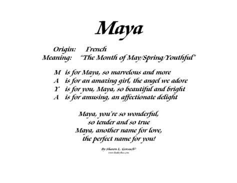 Meaning Of Maya Lindseyboo