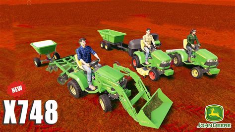 Small Garden Jobs And John Deere X748 Lawn Tractors Farming Simulator