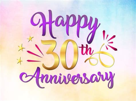 Happy 30th Anniversary Svg Pearl Wedding Thirties Thirty Year Greeting