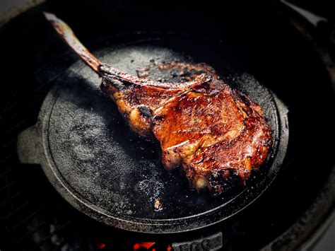 Tomahawk Reverse Seared On My Big Green Egg R Foodporn