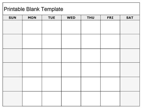 Free Printable Blank Calendar For Office And Word Template Calender