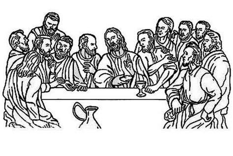 Pin On Last Supper Coloring Page