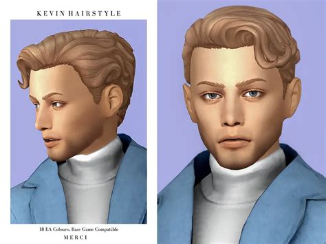 Merci Kevin Hairstyle The Sims Resource Sims 4 Hairs
