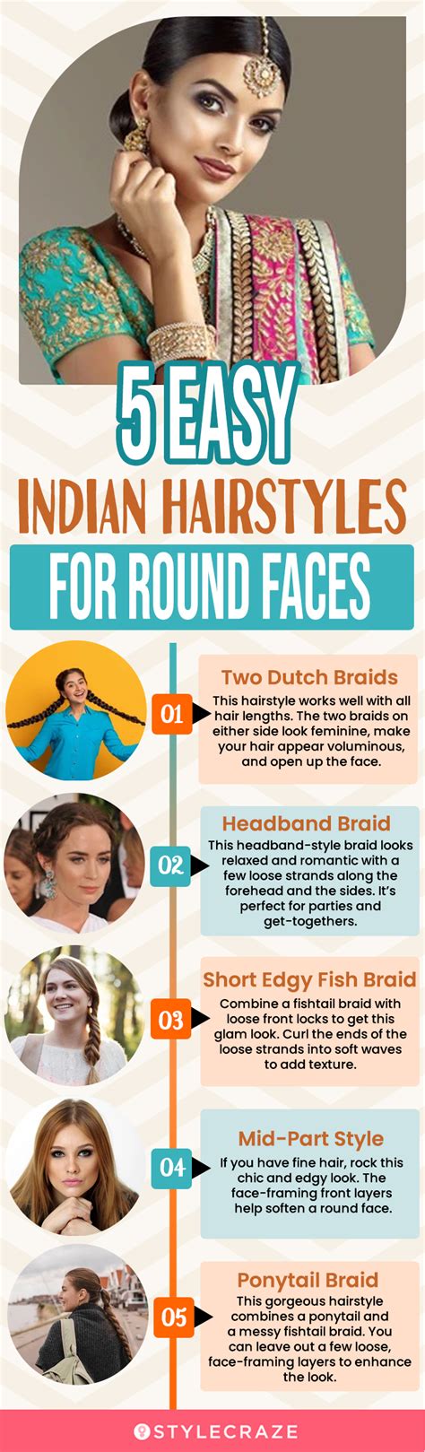 52 indian hairstyles for round faces