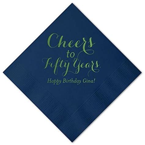 Gift ideas birthday return gifts under rs 50 amazon. Amazon.com: Personalized Birthday Cocktail Napkins, Cheers ...