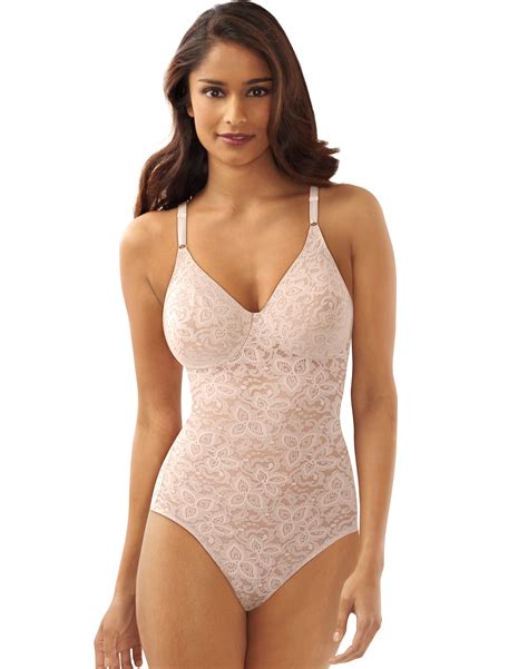 Bali Lace N Smooth Body Briefer Shaper Uw Cups Sheer Firm Power Wear