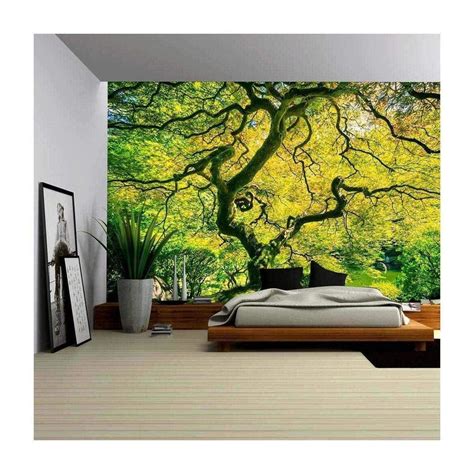Wall26 Amazing Green Japanese Maple Tree Nature Garden Removable