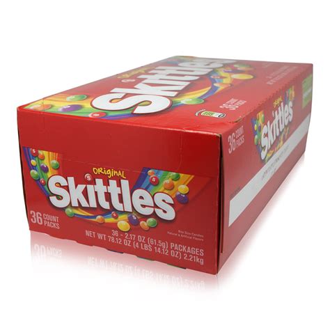 Skittles Original Candy 217 Oz 36 Single Packs Snacks Americanos