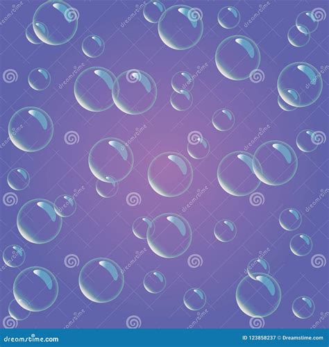 Soap Bubbles On Purple Background Violet Abstract Background Stock