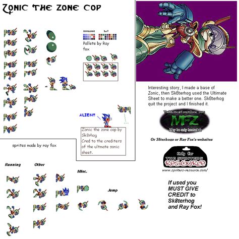 Custom Edited Sonic The Hedgehog Media Customs Zonic The Zone Cop
