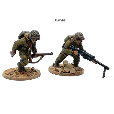 28mm Bolt Action Ww2 Us Airborne Lmg Team Advancing Painted By Fowabs