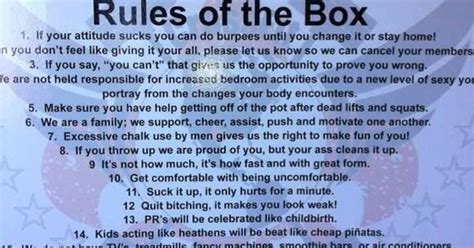 Rules Of The Box Crossfit Pinterest Crossfit And Workout
