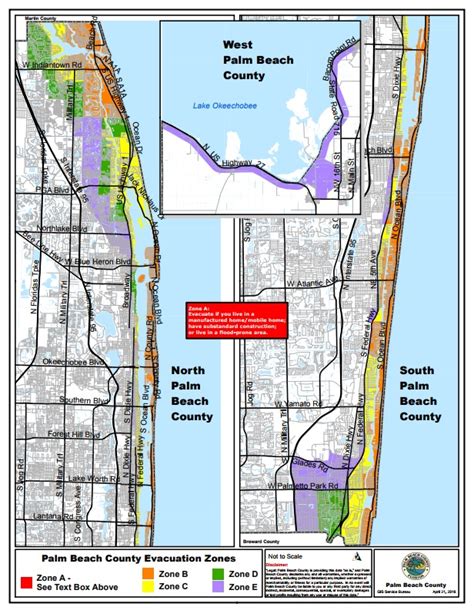Palm Beach County Evacuation Zones Map And Shelters For Hurricane Irma