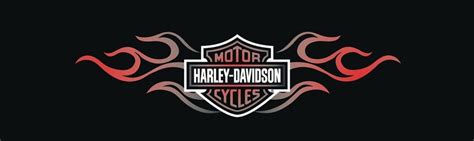 Double Flame Bar And Shield Logo Harley Davidson Rear Window Graphic