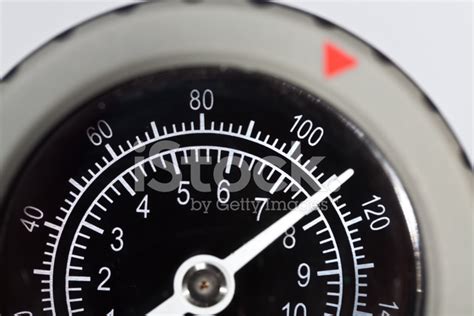 Close Up Of Pressure Gauge Dial At 110 Stock Photo Royalty Free