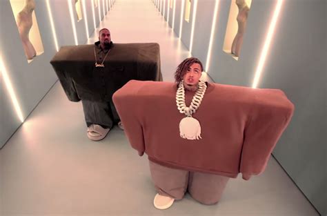 Kanye West And Lil Pump Rock Giant Suits And Slippers In Surreal I Love It