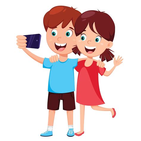 Happy Friendship Day Concept Boy And Girl 2816582 Vector Art At Vecteezy