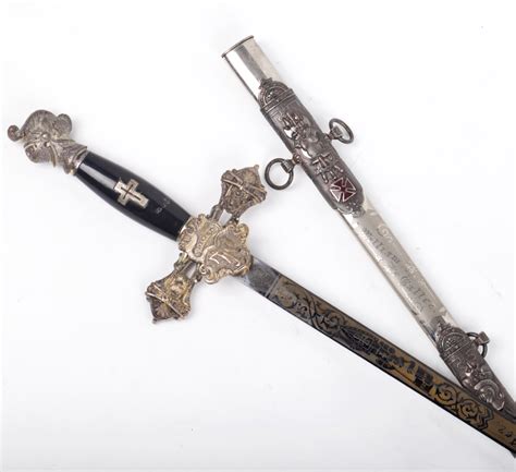 Antique Masonic Knights Templar Ceremonial Sword Antique Weapons