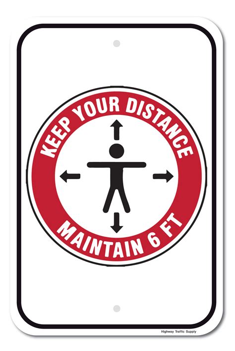 Keep Your Distance Sign Covid 19 Signs Highway Traffic Supply