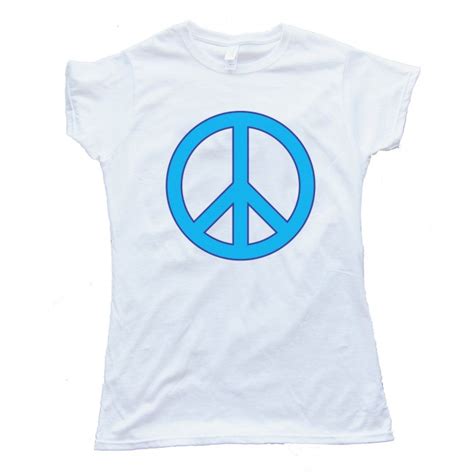 Womens Peace Sign Retro Tee Shirt