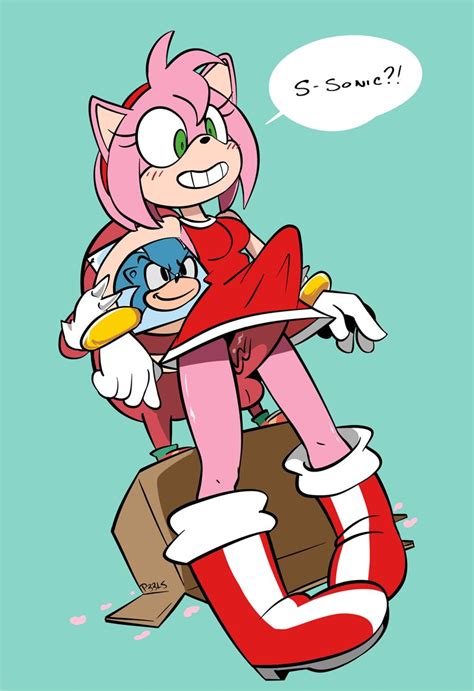 Rule 34 Amy Rose Anthro Boots Clothing Color Dress Echidna Female