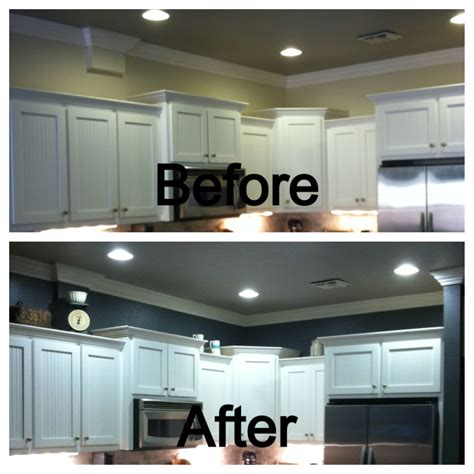 This dynamic company provides the industry and customers with its best products and services. Behr Dark Ash above the kitchen cabinets. Before and after ...