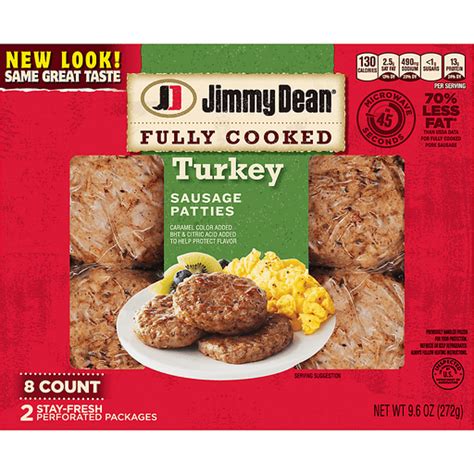 Jimmy Dean Fully Cooked Turkey Sausage Patties Sausage Houchen S My IGA