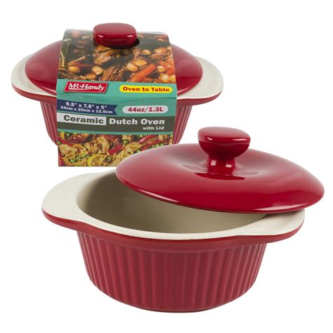 Wholesale Round Baking Dish W Lid 44oz Red