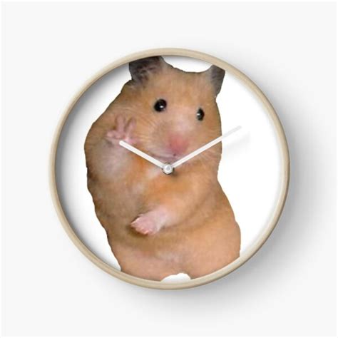 Peace Sign Hamster Clock By Kate Designs Redbubble