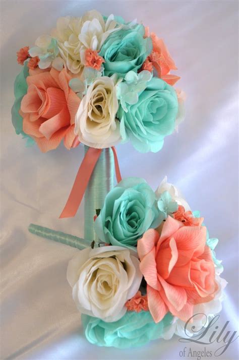 Wedding Bouquet Silk Flower Bouquet Wedding Flowers Bouquet Etsy