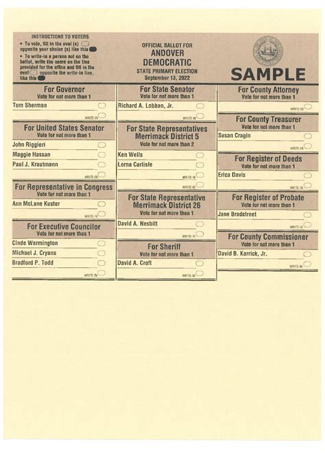 2022 Primary Election Sample Ballots The Beacon