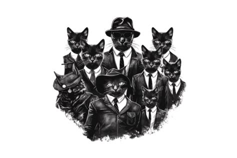 Svg Mafia Cat Boss Gangster Vector Graphic By Evoke City · Creative Fabrica