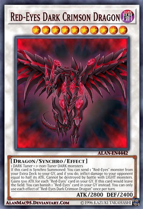 Red Eyes Dark Crimson Dragon By Alanmac95 On Deviantart Yugioh Dragon Cards Custom Yugioh