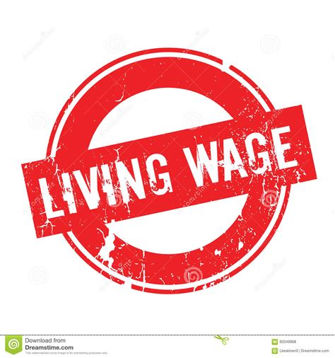 Living Wage Rubber Stamp Stock Vector Illustration Of Financial 92049968