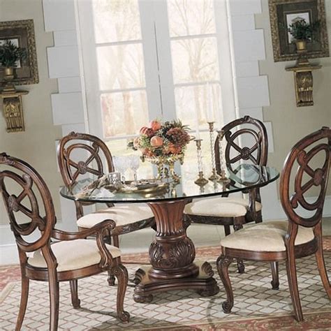 Made of veneers, wood and engineered wood. formal dining room tables round home design ideas ashley ...