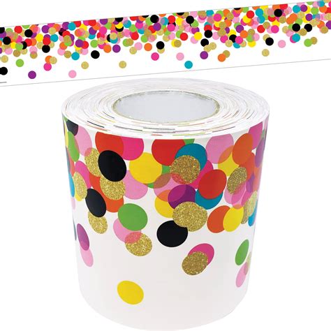 Buy Teacher Created Resources Confetti Straight Rolled Border Trim