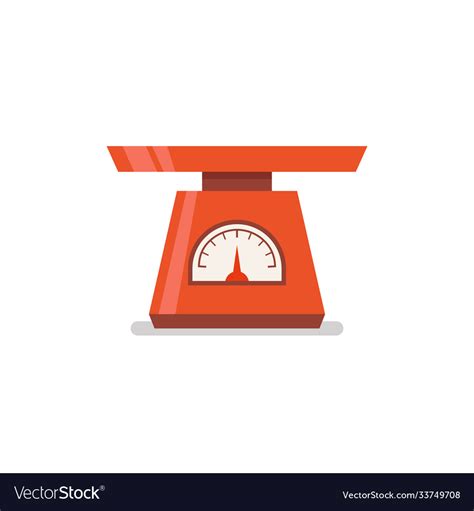 Domestic Weigh Scales Flat Icon Royalty Free Vector Image
