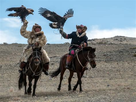 Kazakh Eagle Hunters On Horseback Smithsonian Photo Contest