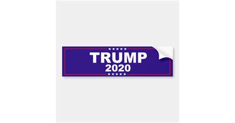 Donald Trump 2020 Bumper Sticker Zazzle