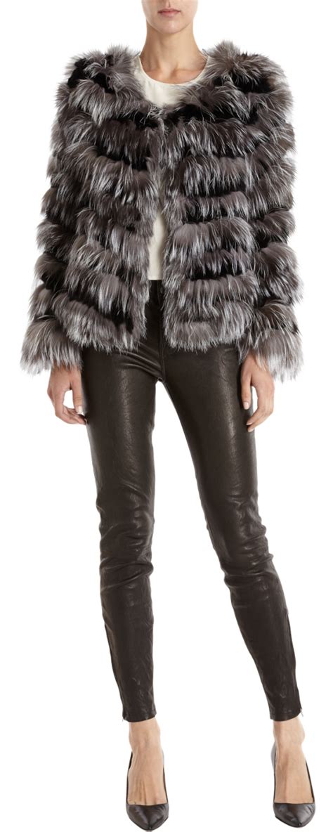 Fun Fur Coat Stripe Fur Coat Clothes Fashion
