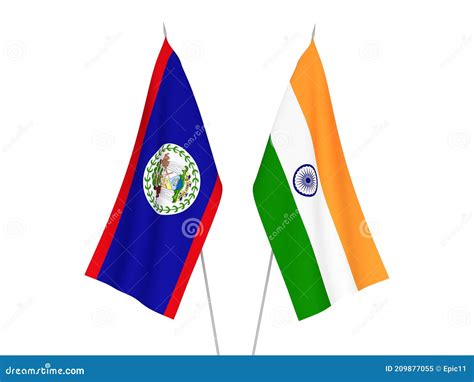 India And Belize Flags Stock Illustration Illustration Of Belize