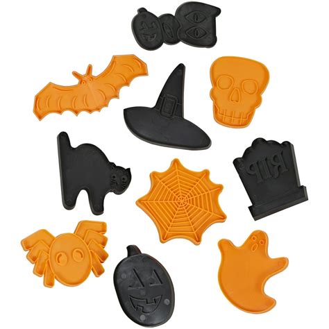 Wilton Halloween Shapes Stamp Cookie Cutter Set 10 Piece