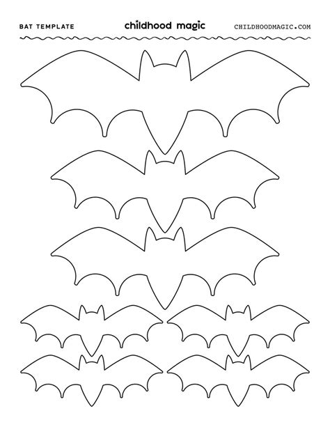 Bat Template Free Printable Childhood Magic