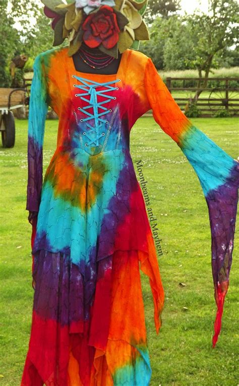 ♥ ~ Breathtaking New Tie Dye Bohemian Dress Hippie Wedding Hand Fasting