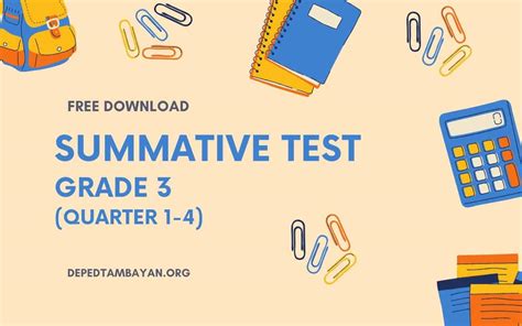 Grade 3 Summative Tests