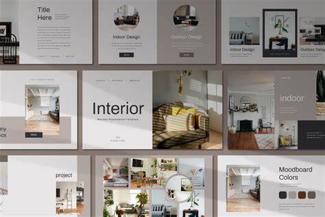 Interior Powerpoint Template On Yellow Images Creative Store