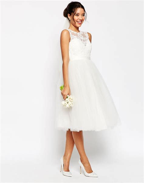 Price and other details may vary based on size jasambac. 3 Knee Length Wedding Dresses for Brides on a Budget ...