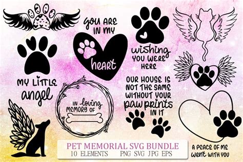 Pet Memorial Svg Bundle Memorial Quotes In Loving Memory