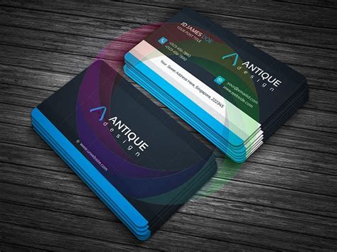 Stylish Business Card Design Graphic Mega Graphic Templates Store